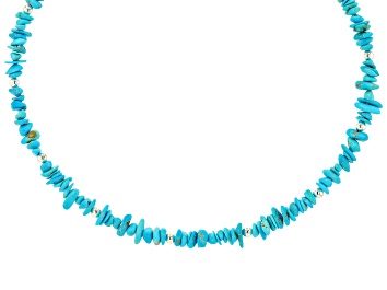 Picture of Blue Sleeping Beauty Turquoise Sterling Silver Choker Necklace