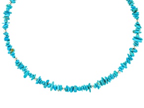 Blue Sleeping Beauty Turquoise Sterling Silver Choker Necklace
