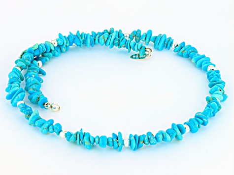 Blue Sleeping Beauty Turquoise Sterling Silver Choker Necklace