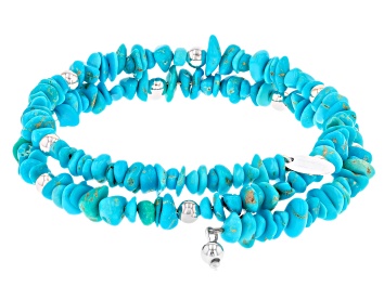 Picture of Blue Sleeping Beauty Turquoise Sterling Silver Wrap Bracelet