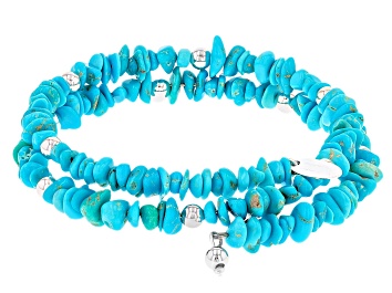 Picture of Blue Sleeping Beauty Turquoise Sterling Silver Wrap Bracelet