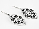 Rhodium over Sterling Silver Statement Earrings