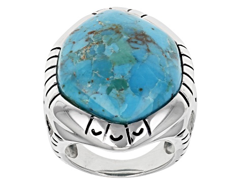 Men's Chunky Turquoise Statement Ring. | Bone Dry Design