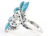 Blue Mixed Shape Marquise Turquoise Sterling Silver Ring