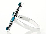 Multi-Shape Turquoise Rhodium Over Sterling Silver Ring