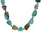 Free-form Mixed Green Turquoise Necklace