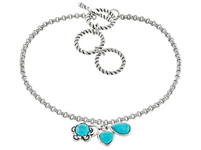 Sleeping Beauty Turquoise Sterling Silver Charm Bracelet