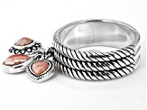 Rhodochrosite Sterling Silver Charm Ring