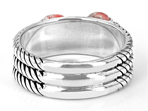Rhodochrosite Sterling Silver Charm Ring
