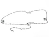 Blue Sleeping Beauty Turquoise Rhodium Over Sterling Silver Anklet