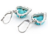 Kingman Turquoise & Sleeping Beauty Turquoise Rhodium Over Silver Earrings