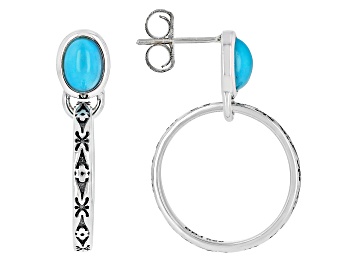 Picture of Sleeping Beauty Turquoise Sterling Silver Earrings