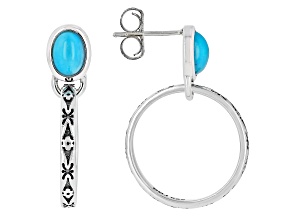 Sleeping Beauty Turquoise Sterling Silver Earrings 7x5mm