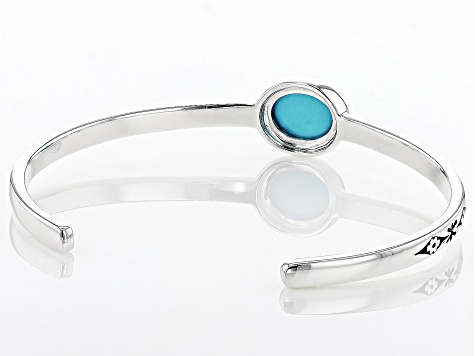 Sleeping Beauty Turquoise Sterling Silver Cuff Bracelet - SWE3594 | JTV.com