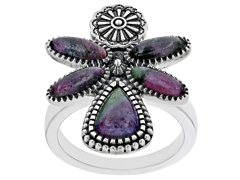 Ruby-in-Zoisite Sterling Silver Ring