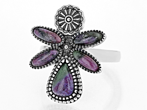 Ruby-in-Zoisite Sterling Silver Ring