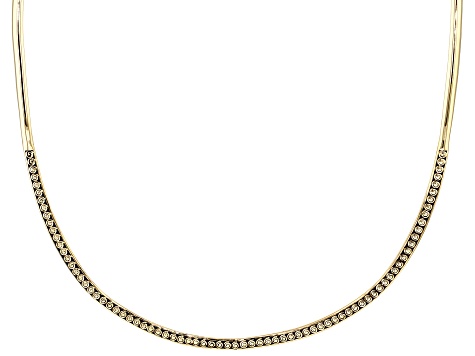 18K Yellow Gold Over Brass Collar Necklace - SWE3612 | JTV.com