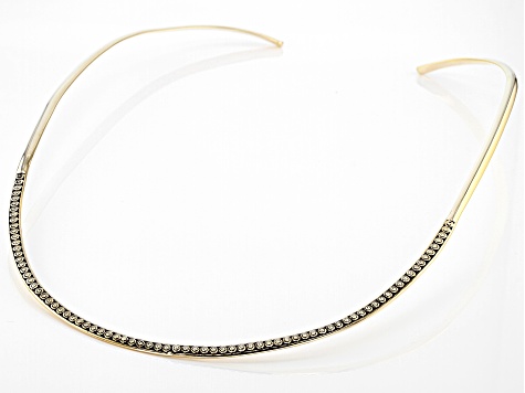 18K Yellow Gold Over Brass Collar Necklace