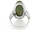 Oval Green Kingman Sterling Silver Ring