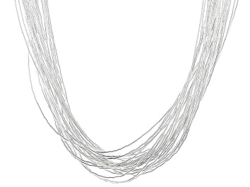 Picture of Liquid Silver 30 Strand Necklace 20 Inch