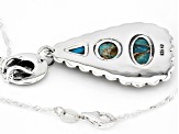 Southwest Style by JTV™ Blue Mohave Kingman Turquoise Sterling Silver Pendant With Chain