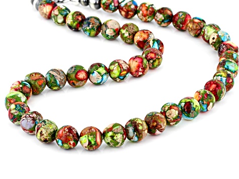 Beads with Bead Pen Kit - Mixed Impression Jasper with Silver