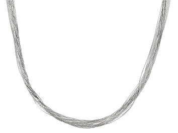 Picture of 20 Strand 25" Liquid Silver Necklace
