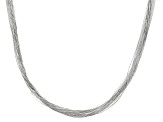 20 Strand 25" Liquid Silver Necklace