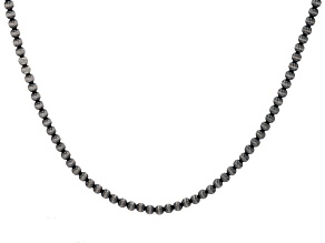 Oxidized Sterling Silver 22" Bead Necklace 4mm