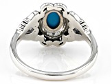 Oval Sleeping Beauty Turquoise Sterling Silver Ring
