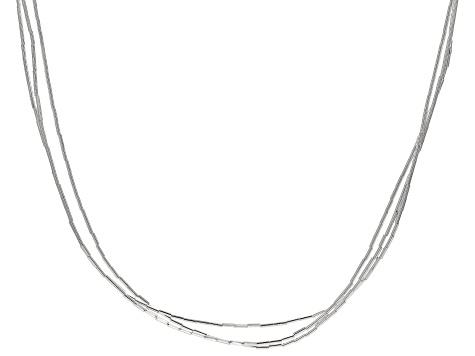 3-Strand Liquid Silver 20" Necklace