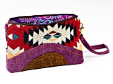 Tribal Pattern Double Zipper Fabric Wallet