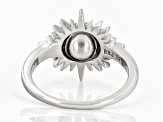 Rhodium Over Sterling Silver Sun Ring