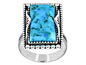 Blue Composite Turquoise Sterling Silver Ring