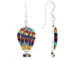 Multi-Stone Sterling Silver Hot Air Balloon Earrings