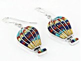 Multi-Stone Sterling Silver Hot Air Balloon Earrings