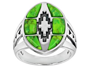 Green Composite Turquoise Sterling Silver Ring
