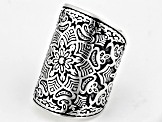 Sterling Silver Floral Statement Ring