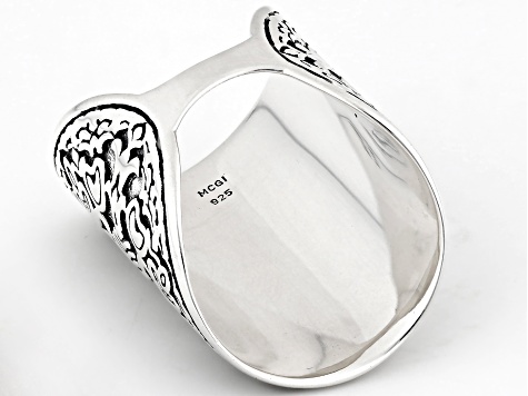 Sterling Silver Floral Statement Ring