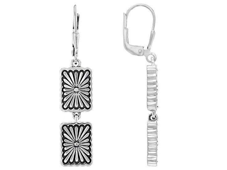 Sterling Silver Floral Earrings
