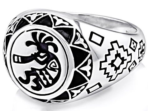 Sterling Silver Kokopelli Motif Ring