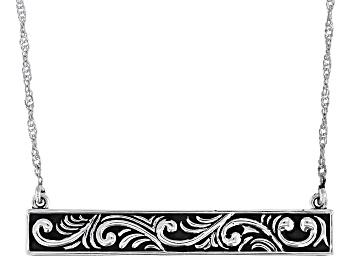 Picture of Sterling Silver Oxidized Bar Necklace