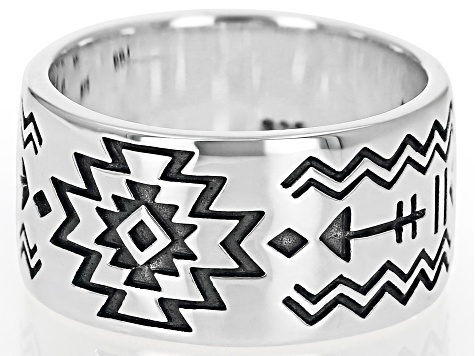 Sterling Silver Navajo Symbolic Band Ring