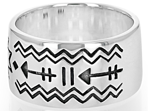 Sterling Silver Navajo Symbolic Band Ring