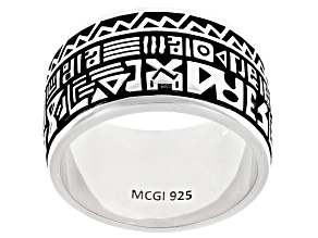 Sterling Silver Pueblo Motif Eternity Band Ring