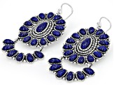 Pear Shaped Blue Lapis Sterling Silver Dangle Earrings 9x4mm, 6x3mm, 5x3mm