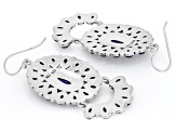 Pear Shaped Blue Lapis Sterling Silver Dangle Earrings 9x4mm, 6x3mm, 5x3mm