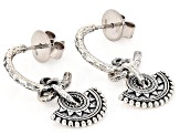 Sterling Silver Oxidized Mandala-Inspired Earrings
