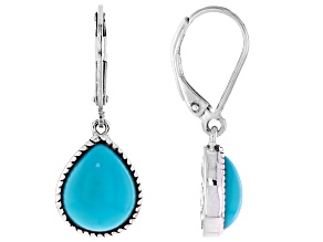 Sleeping Beauty Turquoise Sterling Silver Earrings 10x8mm