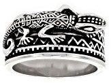 Sterling Silver Rust Finished Lizard Ring - SWE4058 | JTV